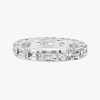 4ct Horizontal Emerald Natural Diamond Full Eternity White Gold
