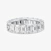 7ct Vertical Emerald Natural Diamond Full Eternity White Gold