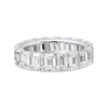 7ct Vertical Emerald Lab Grown Diamond Full Eternity White Gold