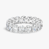 4.5ct Oval Natural Diamond Full Eternity Ring White Gold