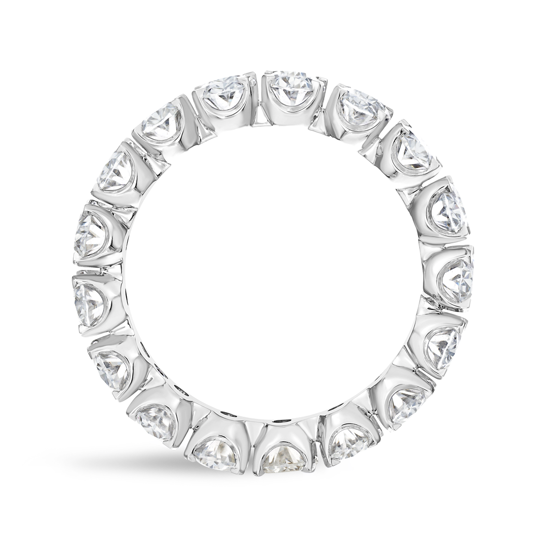 4.5ct Oval Lab Grown Diamond Full Eternity Ring White Gold