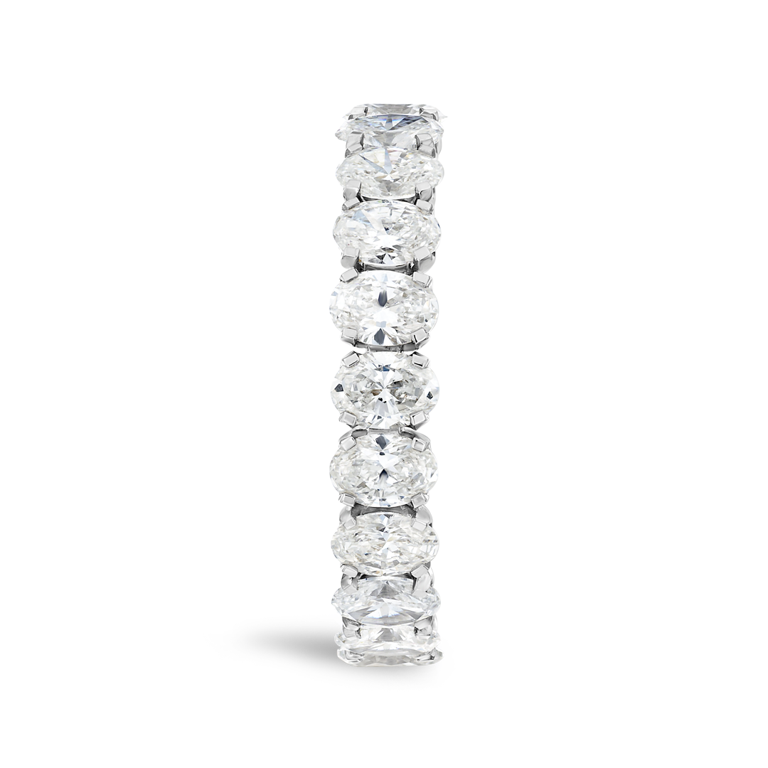 3ct Oval Lab Grown Diamond Full Eternity Ring White Gold