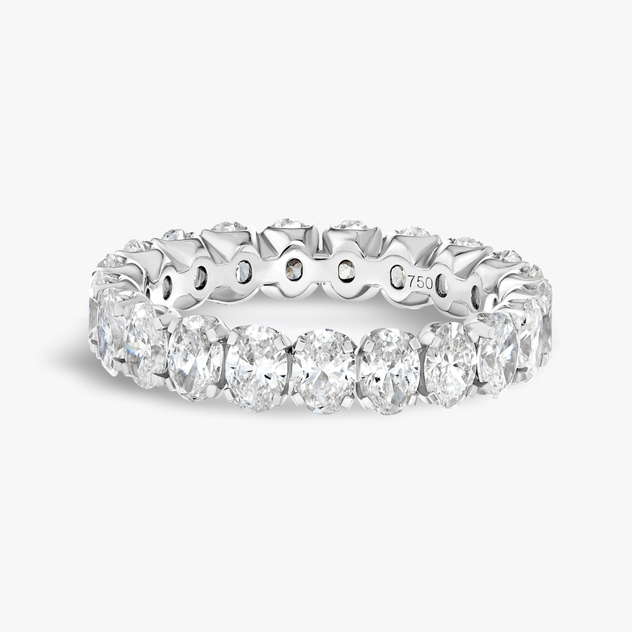 3ct Oval Lab Grown Diamond Full Eternity Ring White Gold