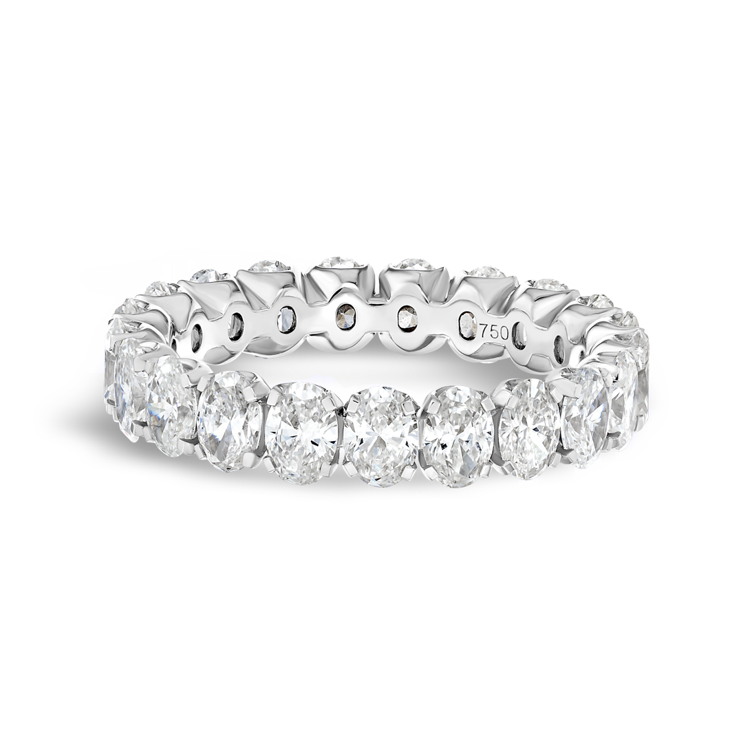 3ct Oval Lab Grown Diamond Full Eternity Ring White Gold