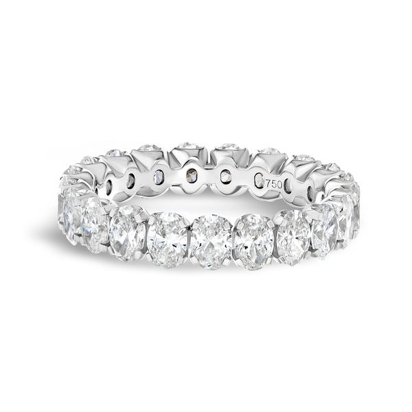 3ct Oval Lab Grown Diamond Full Eternity Ring White Gold