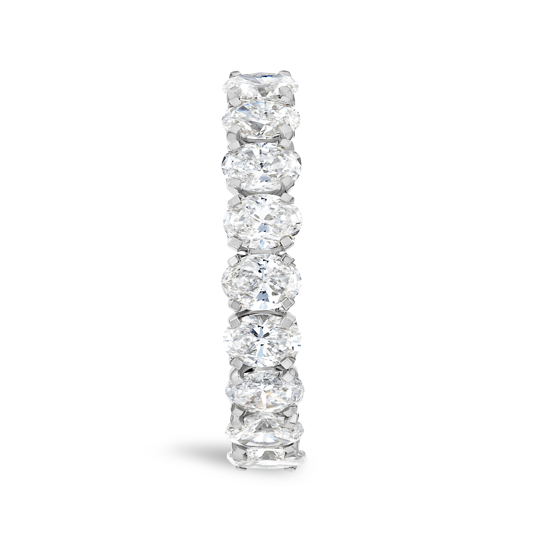 1.2ct Oval Lab Grown Diamond 9-Stone Eternity Ring White Gold
