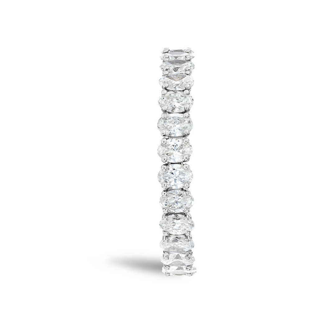 1.5ct Oval Lab Grown Diamond Full Eternity Ring White Gold
