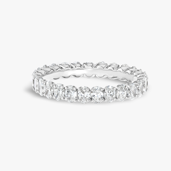 1.5ct Oval Lab Grown Diamond Full Eternity Ring White Gold
