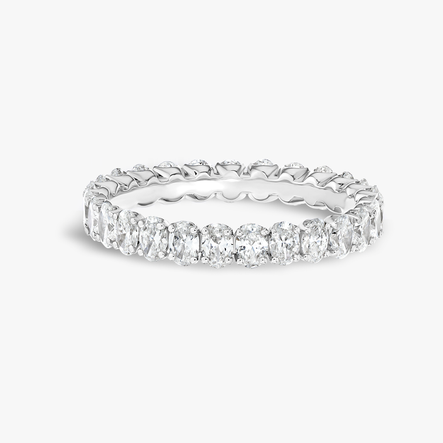 1.5ct Oval Lab Grown Diamond Full Eternity Ring White Gold
