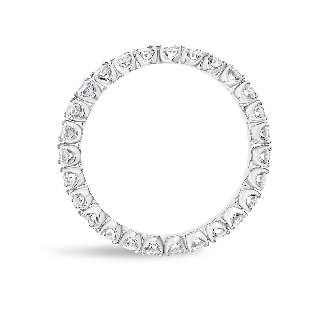 1.5ct Oval Lab Grown Diamond Full Eternity Ring White Gold