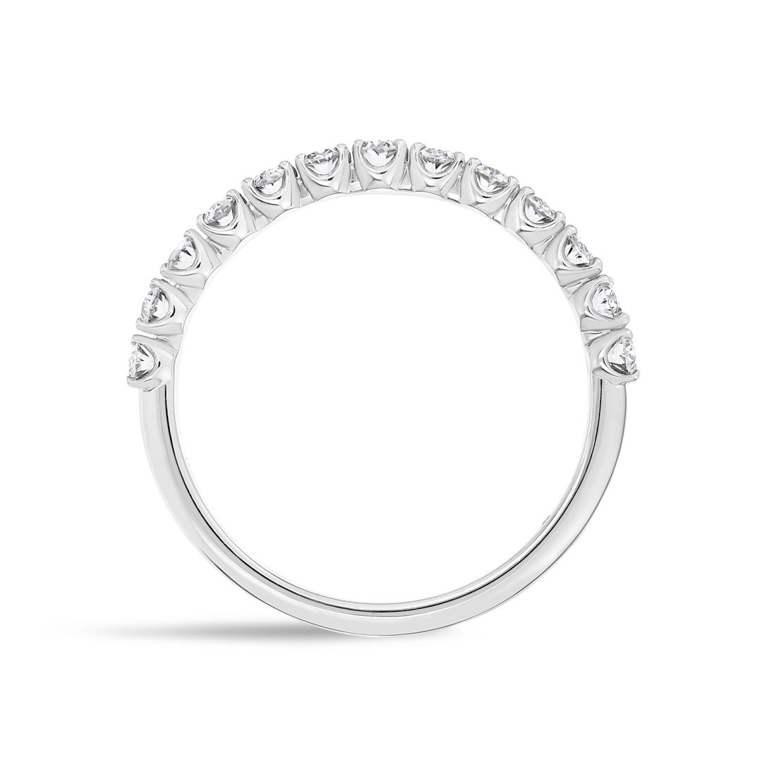 0.7ct Oval Lab Grown Diamond 13-Stone Eternity Ring White Gold