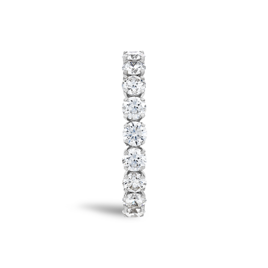 1ct Round Lab Grown Diamond 9-Stone Eternity Ring White Gold