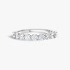1ct Round Lab Grown Diamond 9-Stone Eternity Ring White Gold