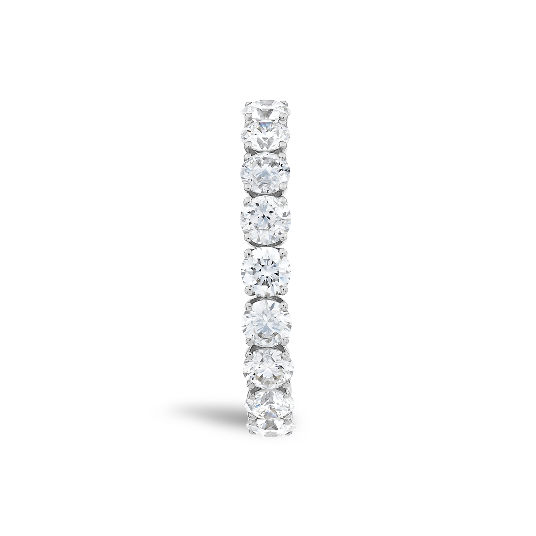 2ct Round Lab Grown Diamond 9-Stone Eternity Ring White Gold