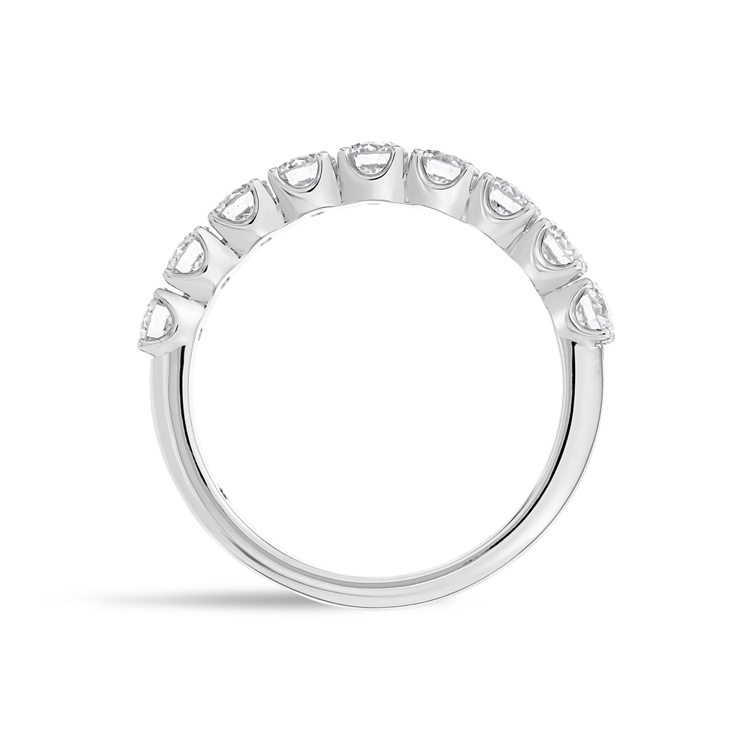 2ct Round Lab Grown Diamond 9-Stone Eternity Ring White Gold