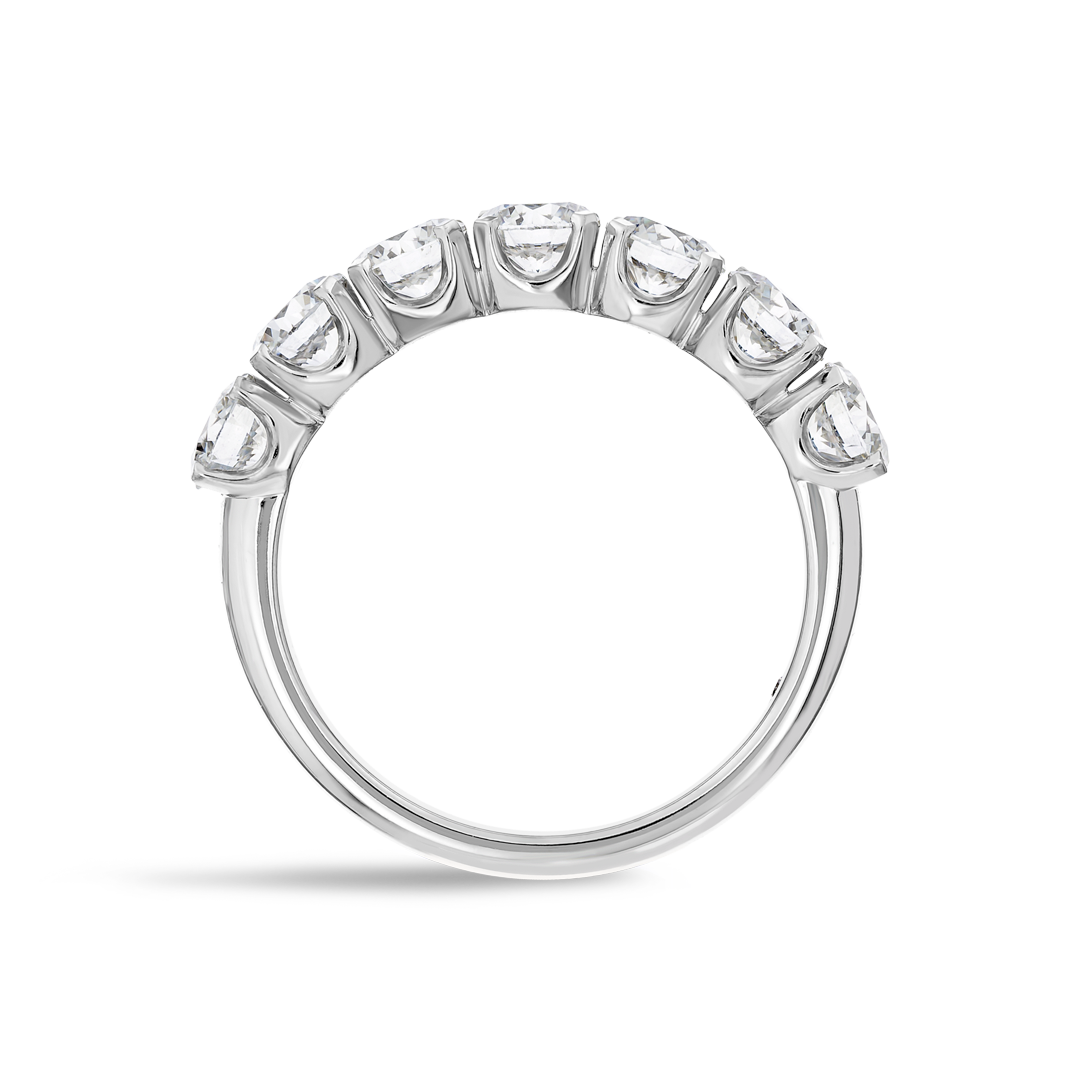 2ct Round Lab Grown Diamond 7-Stone Eternity Ring White Gold