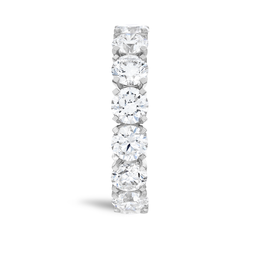 5.5ct Round Lab Grown Diamond Full Eternity Ring White Gold