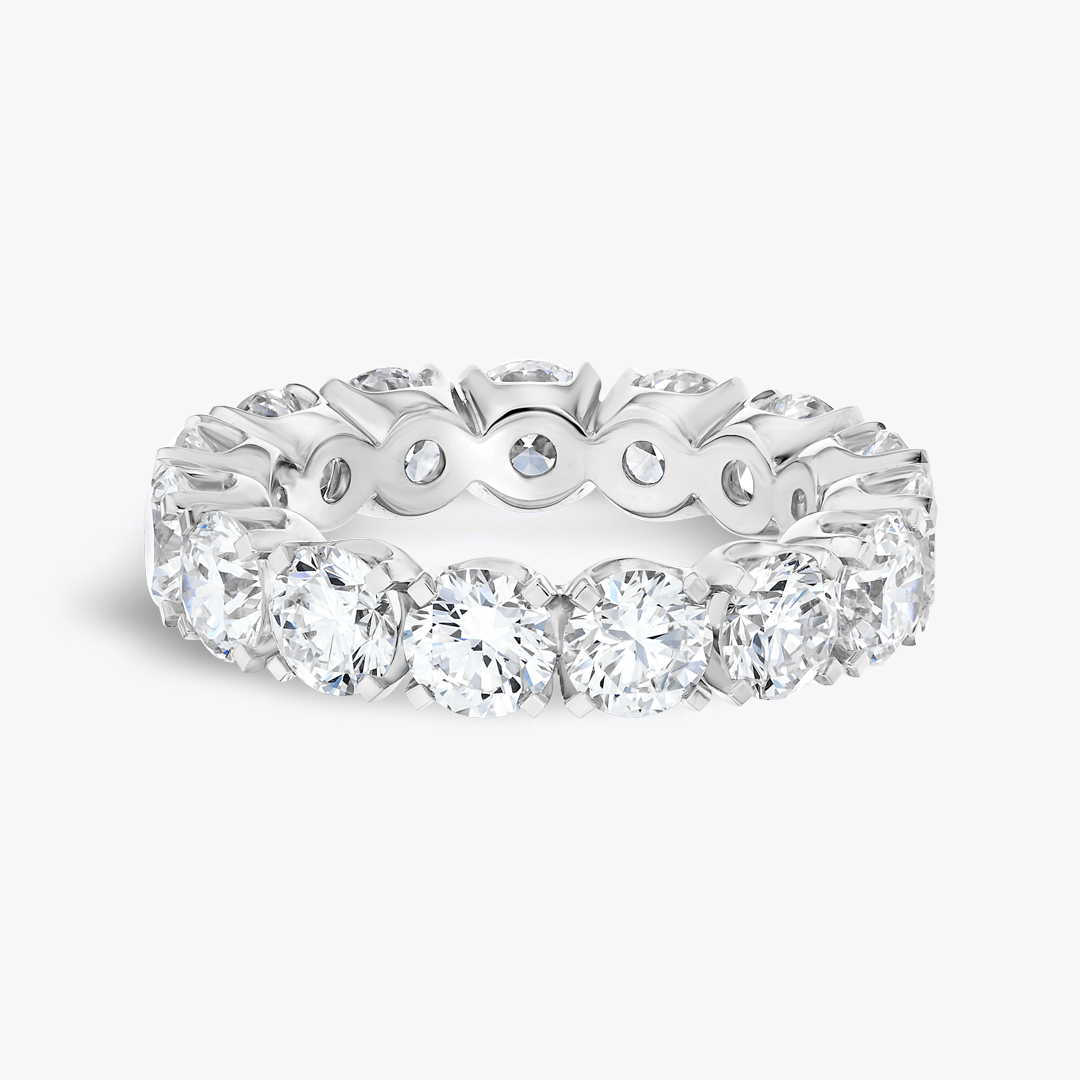 5.5ct Round Lab Grown Diamond Full Eternity Ring White Gold