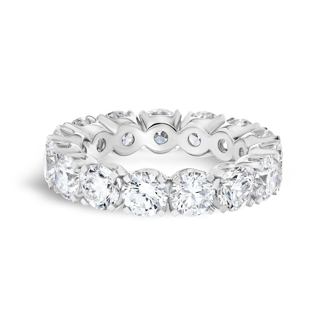 5.5ct Round Lab Grown Diamond Full Eternity Ring White Gold