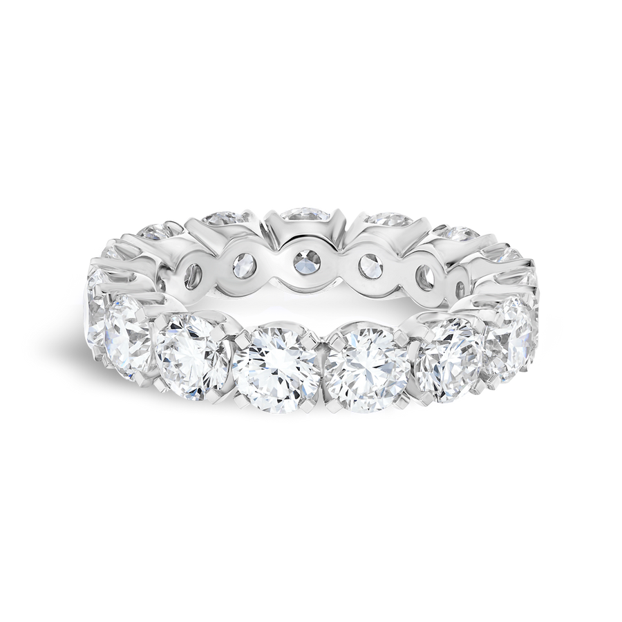 5.5ct Round Lab Grown Diamond Full Eternity Ring White Gold