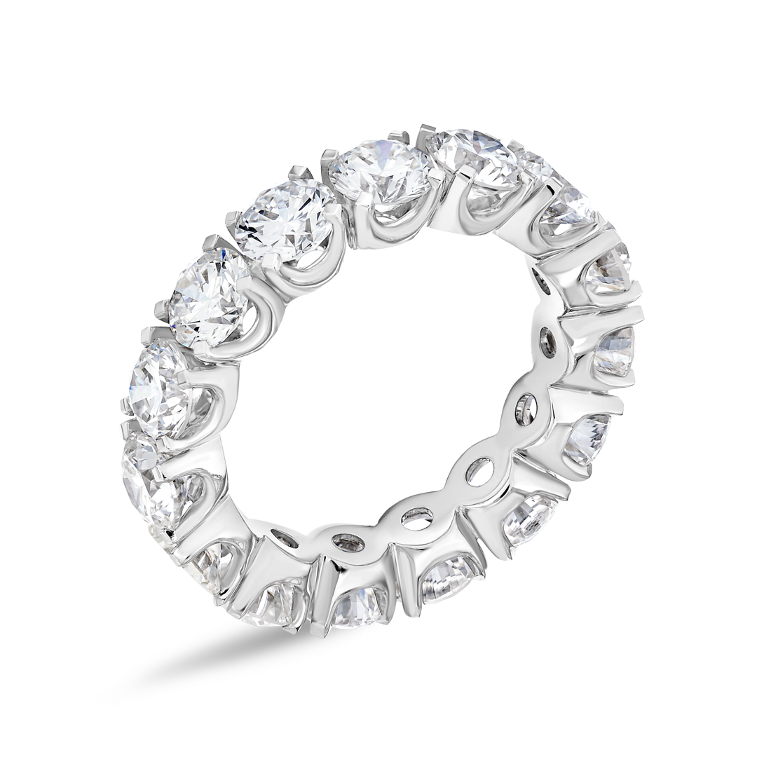5.5ct Round Lab Grown Diamond Full Eternity Ring White Gold