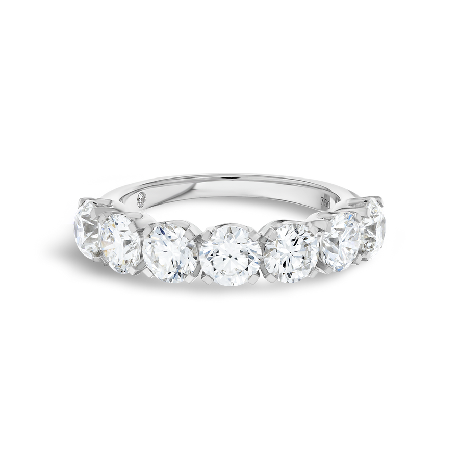 2.5ct Round Lab Grown Diamond 7-Stone Eternity Ring White Gold
