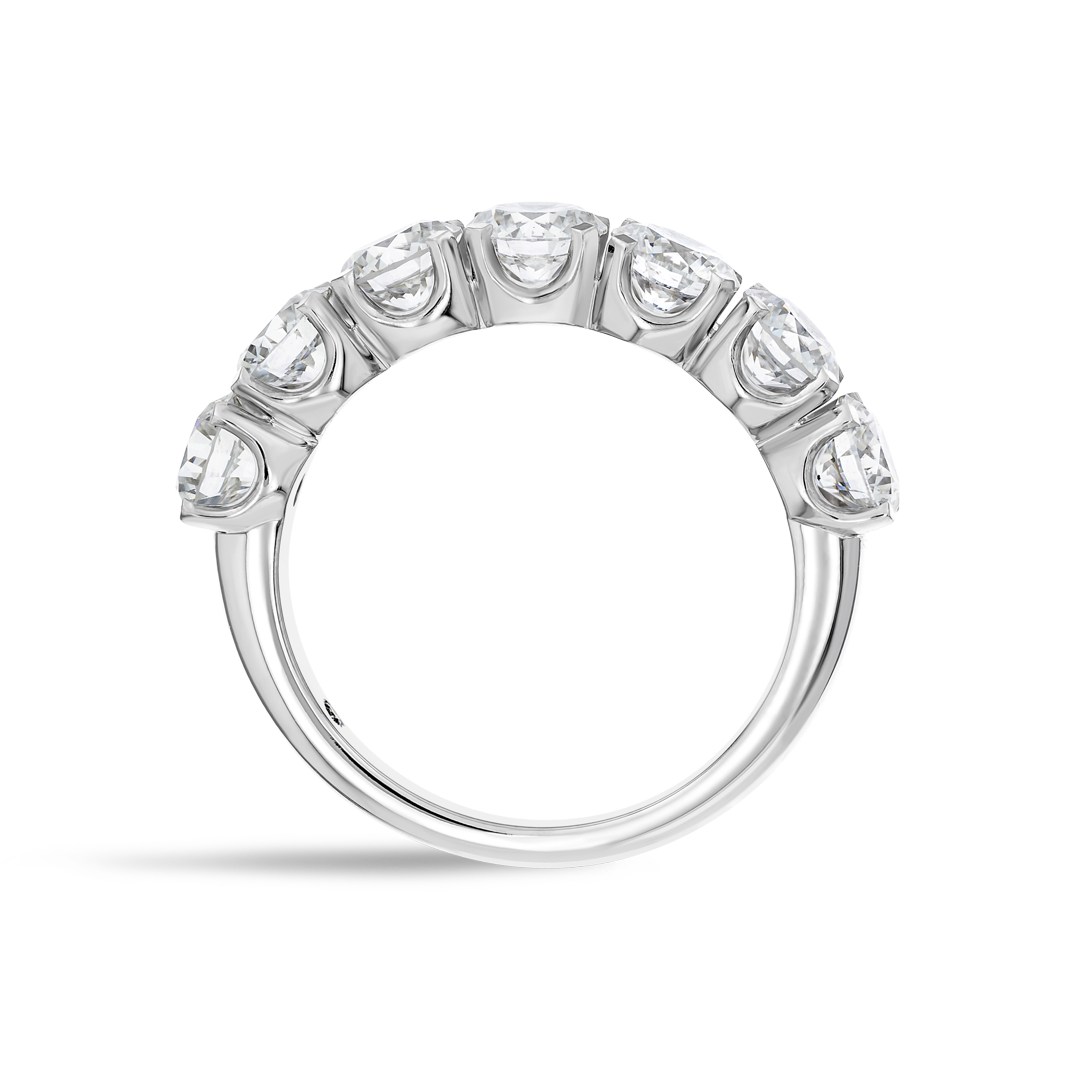 2.5ct Round Lab Grown Diamond 7-Stone Eternity Ring White Gold