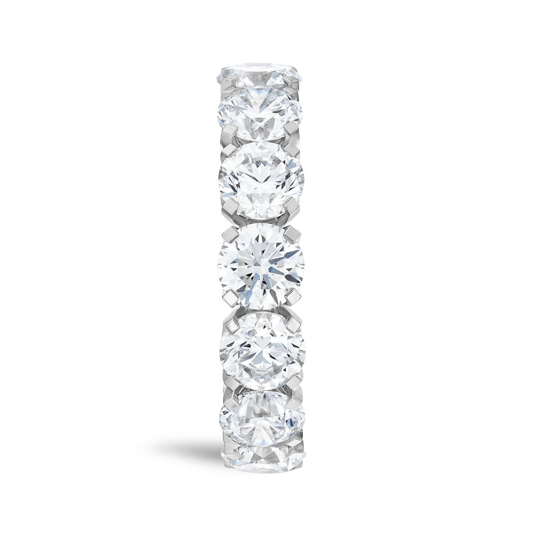 7ct Round Lab Grown Diamond Full Eternity Ring White Gold