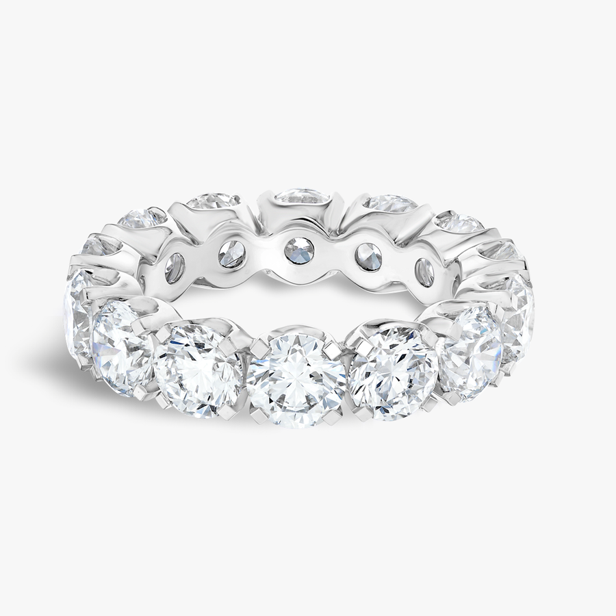 7ct Round Natural Diamond Full Eternity Ring White Gold