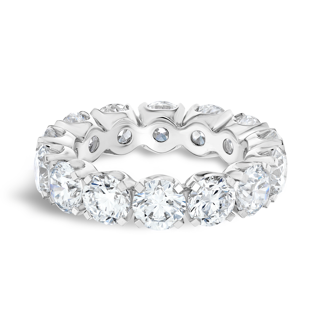 7ct Round Lab Grown Diamond Full Eternity Ring White Gold