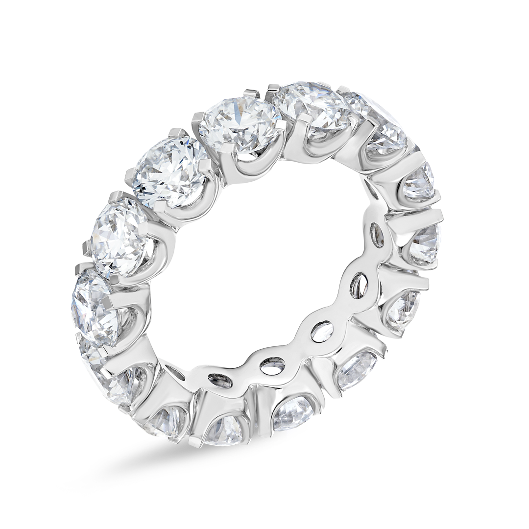7ct Round Lab Grown Diamond Full Eternity Ring White Gold