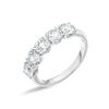 1.5ct Round Lab Grown Diamond 5-Stone Eternity Ring White Gold