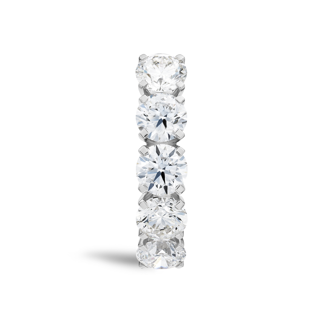 2ct Round Lab Grown Diamond 5-Stone Eternity Ring White Gold