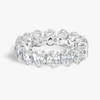 7ct Oval Natural Diamond Full Eternity Ring White Gold