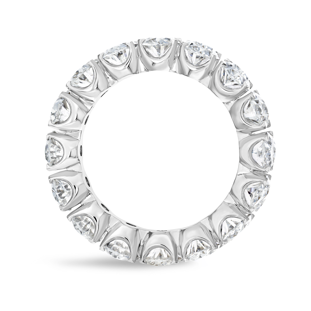7ct Oval Natural Diamond Full Eternity Ring White Gold