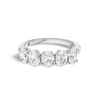 2ct Oval Lab Grown Diamond Half Eternity White Gold