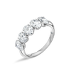 2ct Oval Lab Grown Diamond Half Eternity White Gold