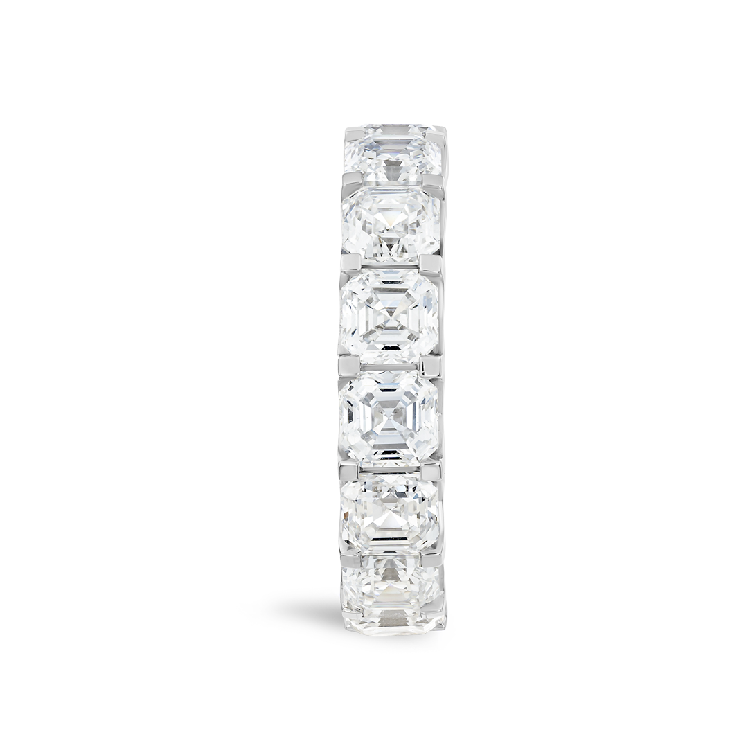 7ct Asscher Lab Grown Diamond Full Eternity White Gold