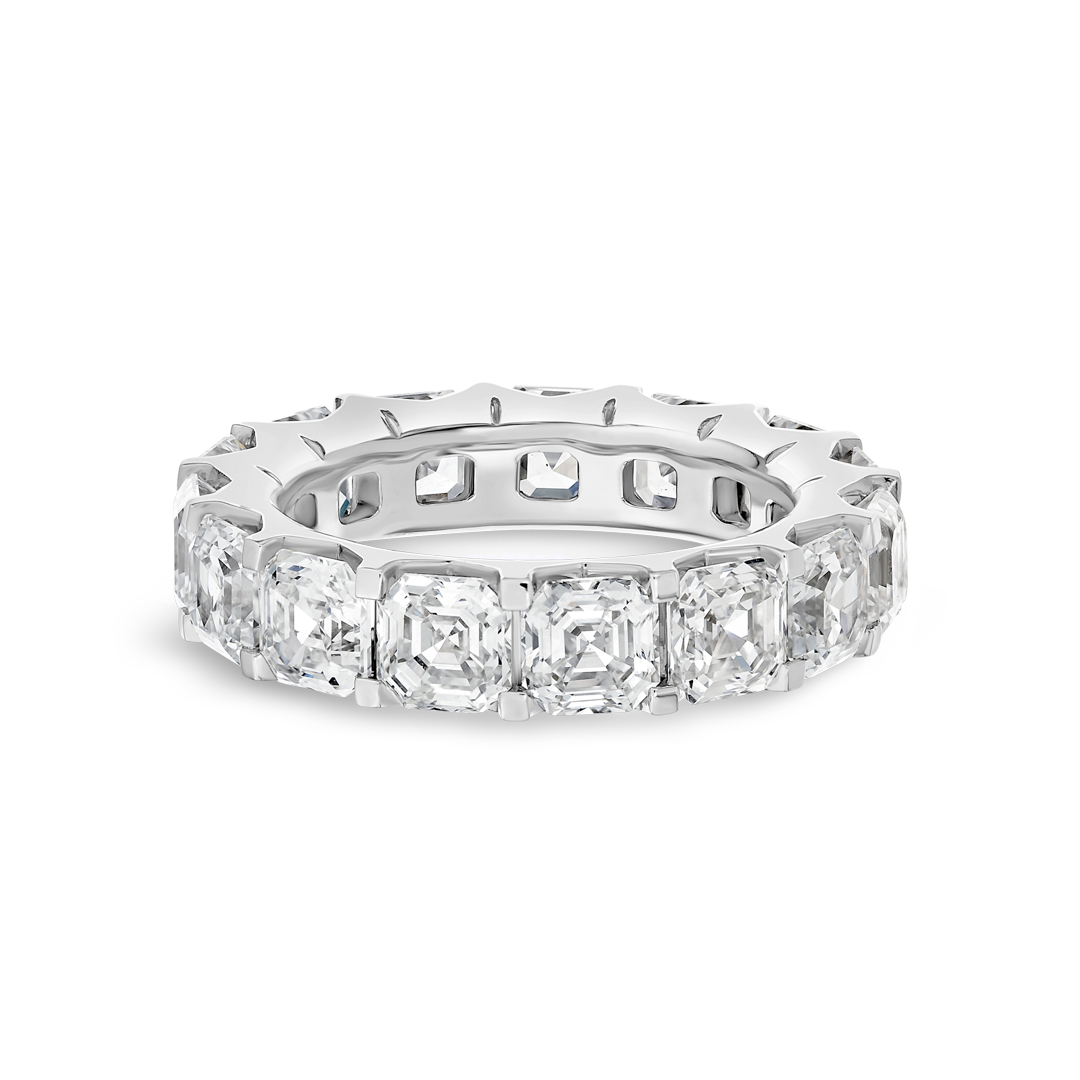 7ct Asscher Lab Grown Diamond Full Eternity White Gold
