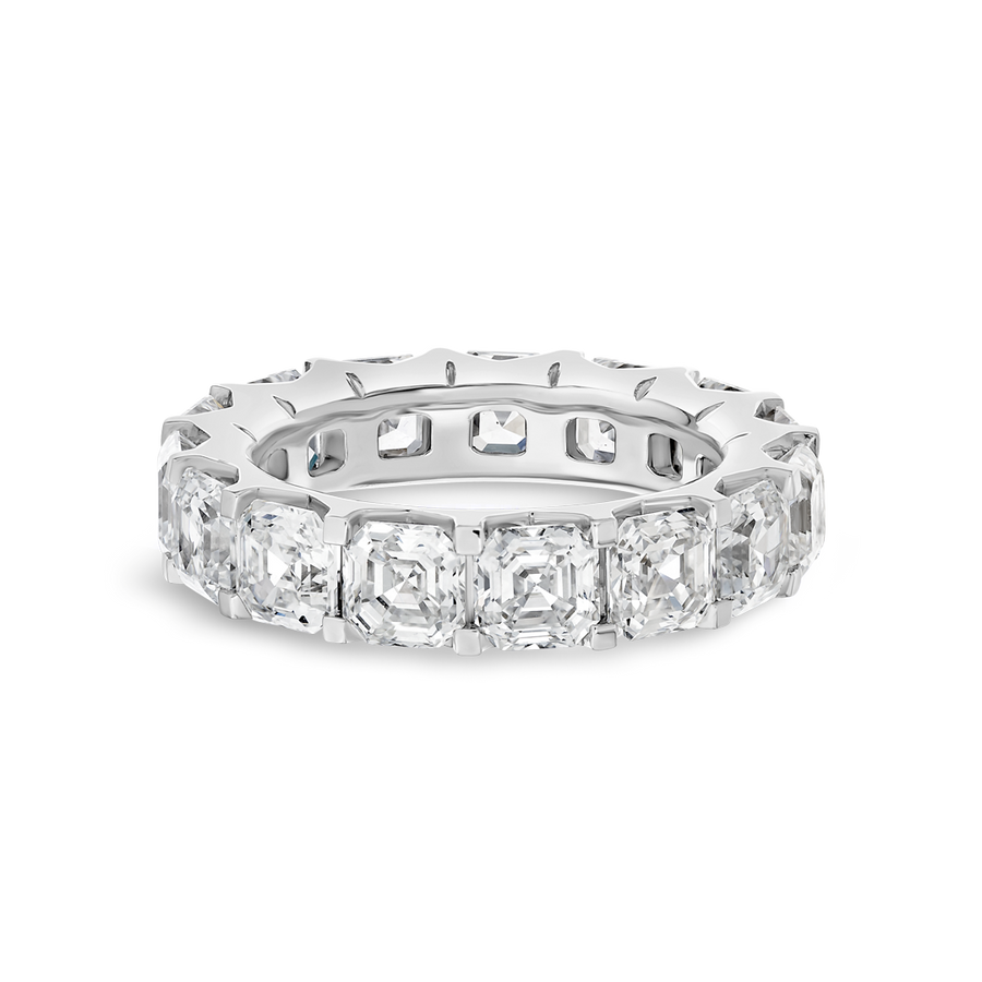 7ct Asscher Lab Grown Diamond Full Eternity White Gold