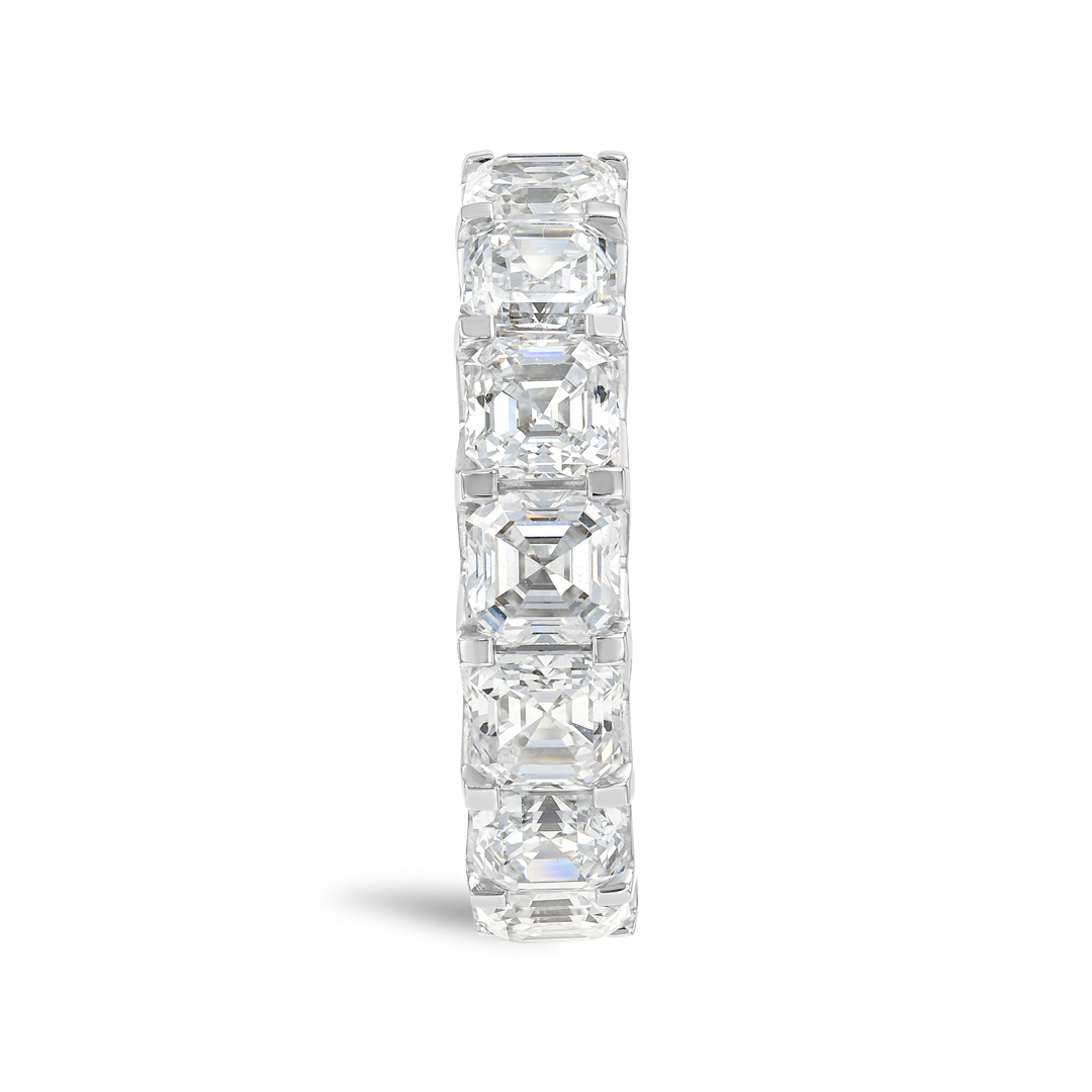 3.5ct Asscher Natural Diamond 7-Stone Eternity White Gold