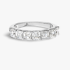 2ct Asscher Lab Grown Diamond Half Eternity White Gold