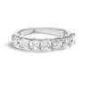 2ct Asscher Lab Grown Diamond Half Eternity White Gold