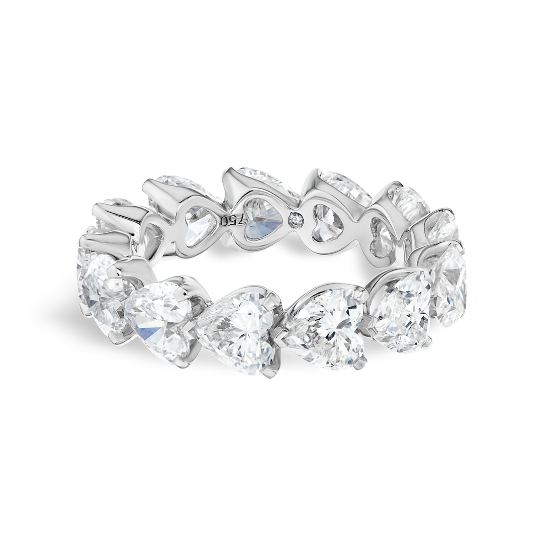 5ct Heart Lab Grown Diamond Full Eternity White Gold