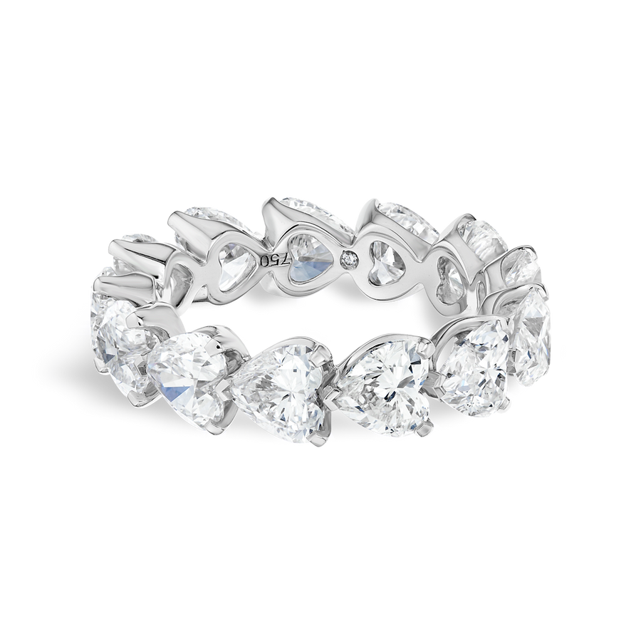 5ct Heart Lab Grown Diamond Full Eternity White Gold