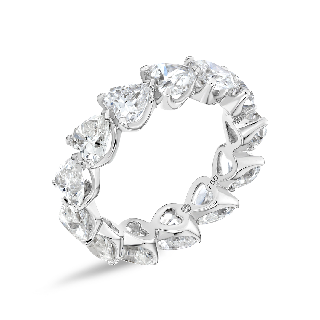 5ct Heart Lab Grown Diamond Full Eternity White Gold