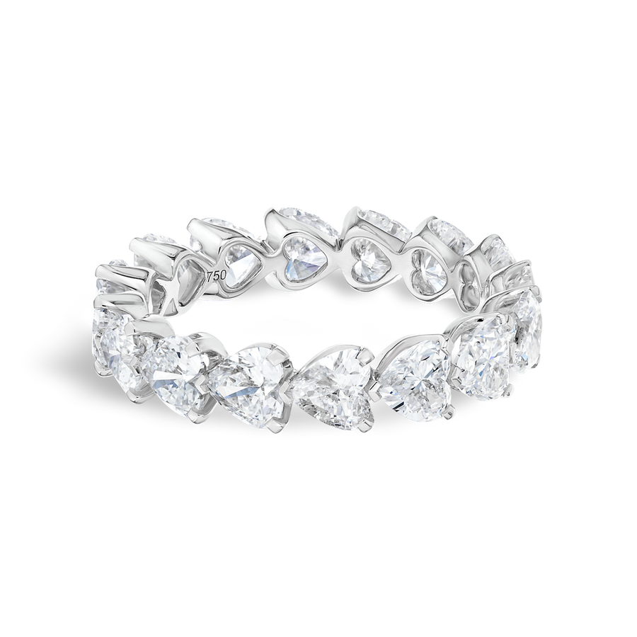 3.5ct Heart Lab Grown Diamond Full Eternity White Gold