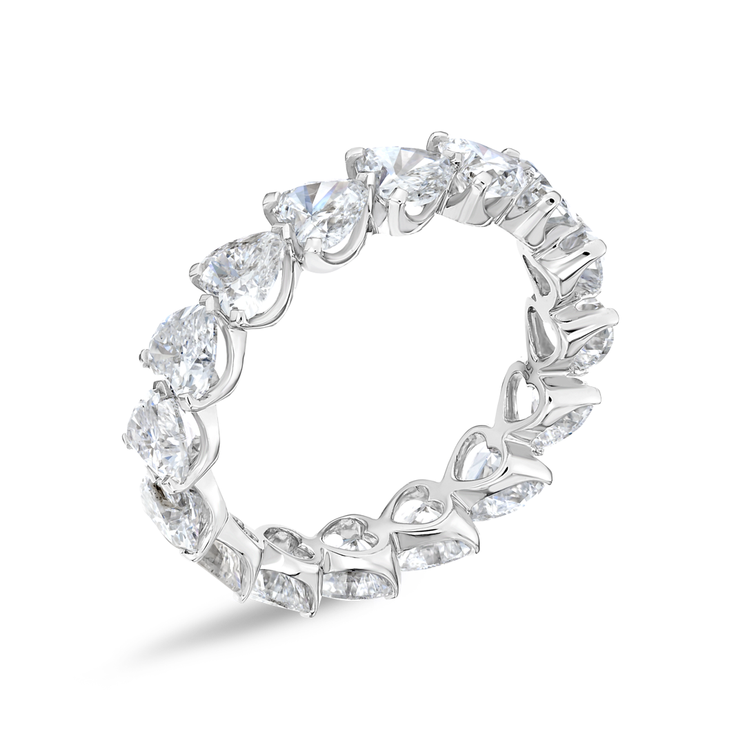 3.5ct Heart Lab Grown Diamond Full Eternity White Gold