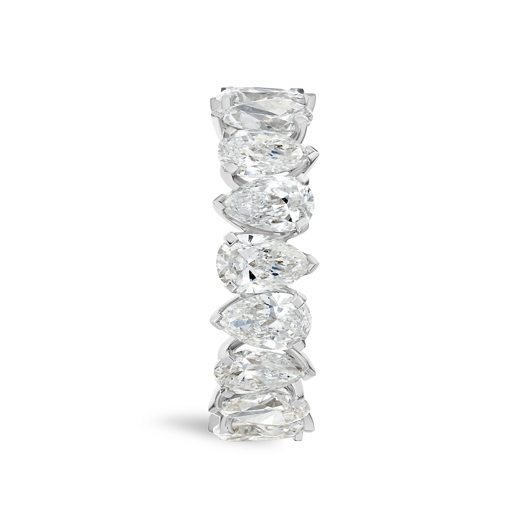 5ct Pear Lab Grown Diamond Full Eternity White Gold
