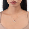 Large Natural Diamond Circle Pendant Yellow Gold